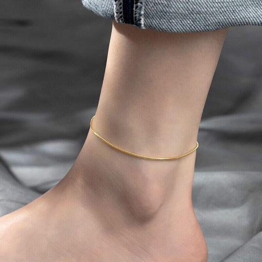 June Anklet — 18K gold plated stainless steel anklet by Glitze Accessories Pakistan