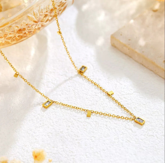 Terrava Necklace in 18K gold plated stainless steel by Glitze Accessories — elegant necklace for everyday wear
