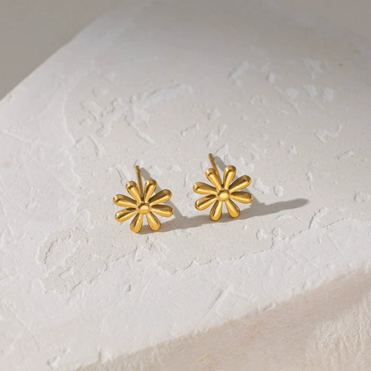 Orchia Earrings — 18K gold plated stainless steel earrings by Glitze Accessories Pakistan