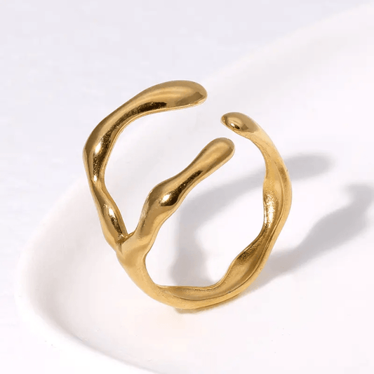 Cosmic Ring — 18K gold plated stainless steel ring by Glitze Accessories Pakistan