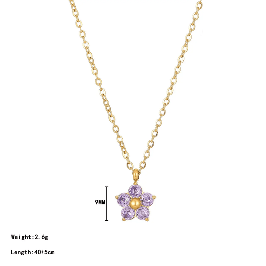 Glitze Accessories Fioren purple necklace — tarnish-free, waterproof, hypoallergenic jewellery Pakistan