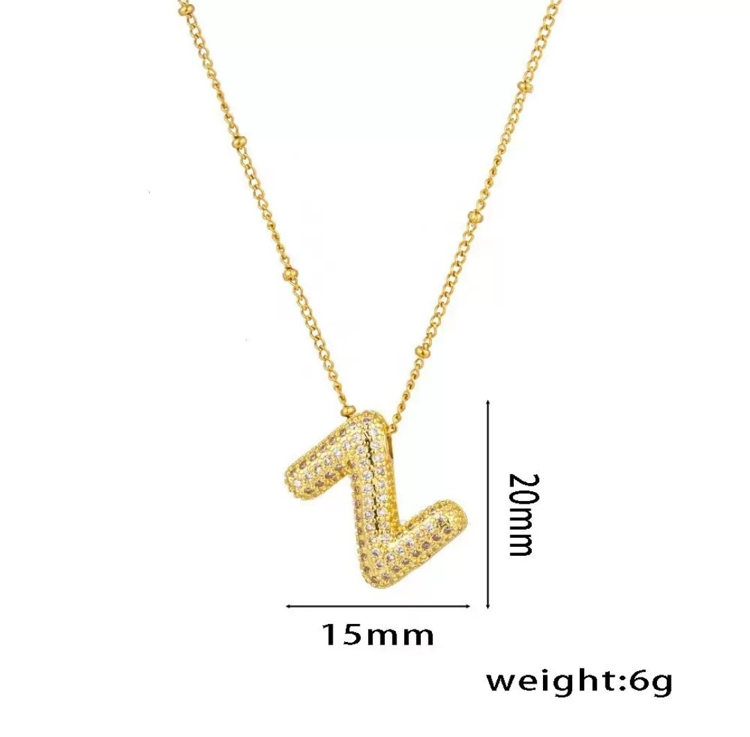 Initial Necklace - Z - Glitze Accessories