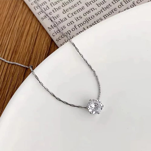 Euphoria Necklace Silver in stainless steel by Glitze Accessories — elegant silver necklace for everyday wear