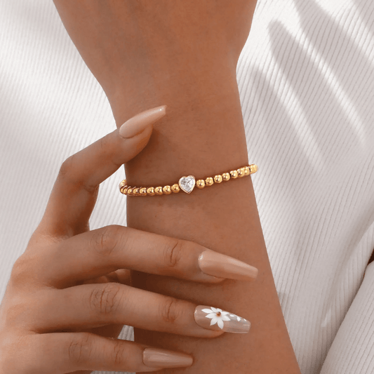 Bloom Bracelet close-up — waterproof hypoallergenic gold bracelet | Glitze Accessories
