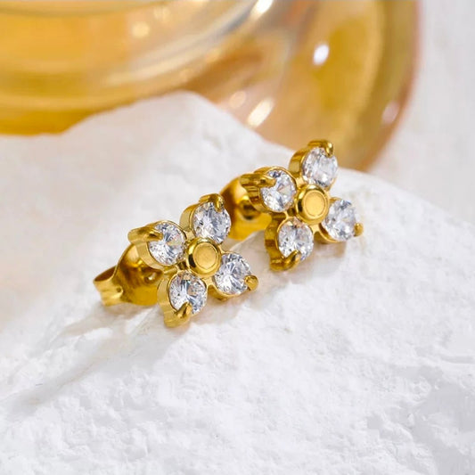 Norrie Earrings close-up — waterproof hypoallergenic gold earrings | Glitze Accessories