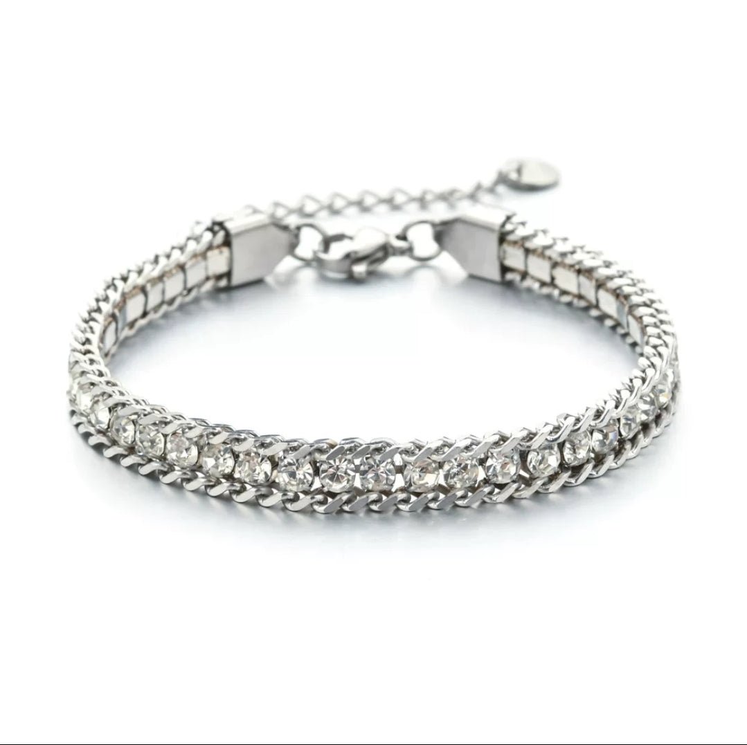 Ayleen Bracelet Silver — stainless steel minimalist bracelet by Glitze Accessories Pakistan