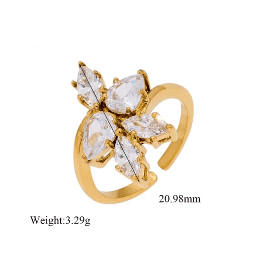 Ember Ring close-up — waterproof hypoallergenic gold ring | Glitze Accessories
