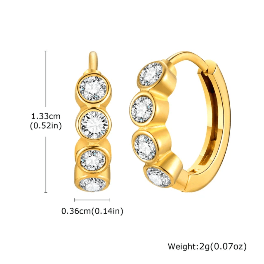Simple Glitze Accessories Quadra jewelry piece with sleek design and shiny finish, shown against a neutral background.