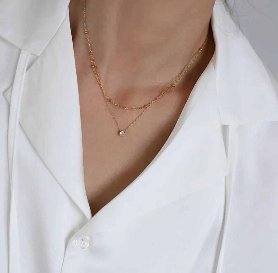 Ecstasy Necklace detail — tarnish-free 18K gold stainless steel necklace | Glitze Accessories Pakistan