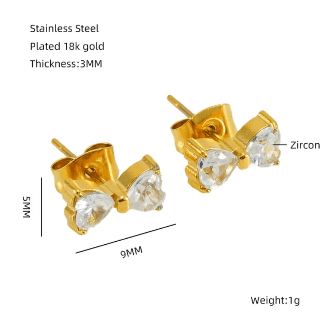 Seraphic Bow earrings - Glitze Accessories