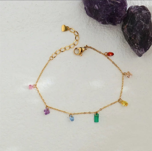 Rainbow Luxe Bracelet - Glitze Accessories