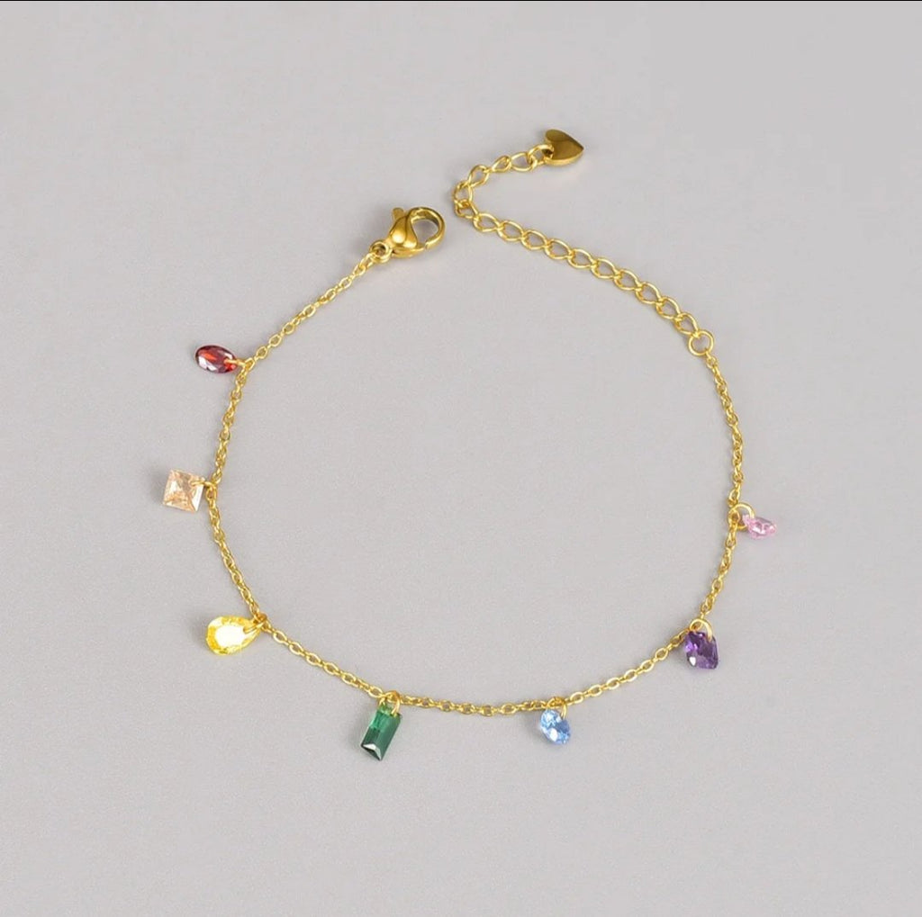 Rainbow Luxe Anklet