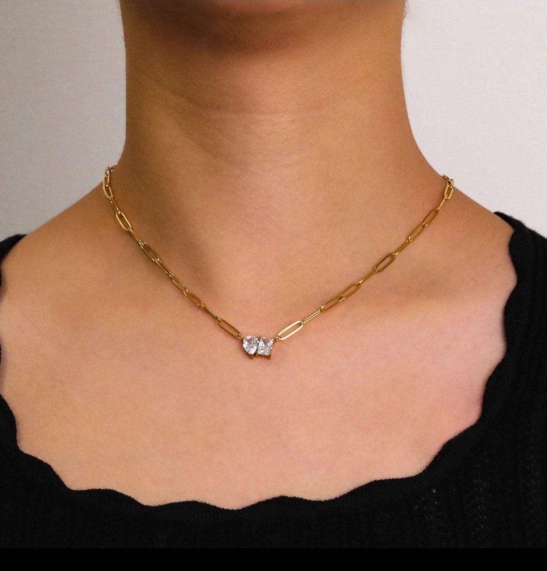 Toi Et Moi Necklace - Glitze Accessories