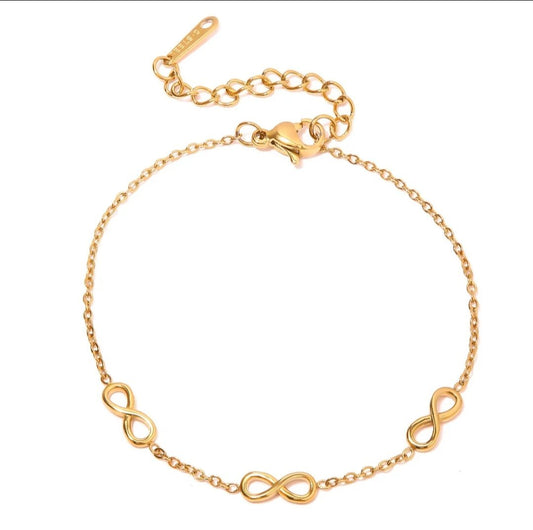Infinity Bracelet detail — timeless infinity symbol gold bracelet Pakistan | Glitze Accessories