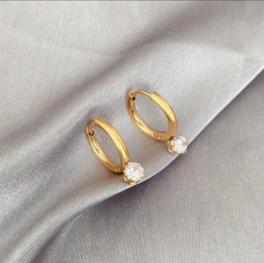 Euphoria Earrings Golden close-up — waterproof hypoallergenic gold earrings | Glitze Accessories