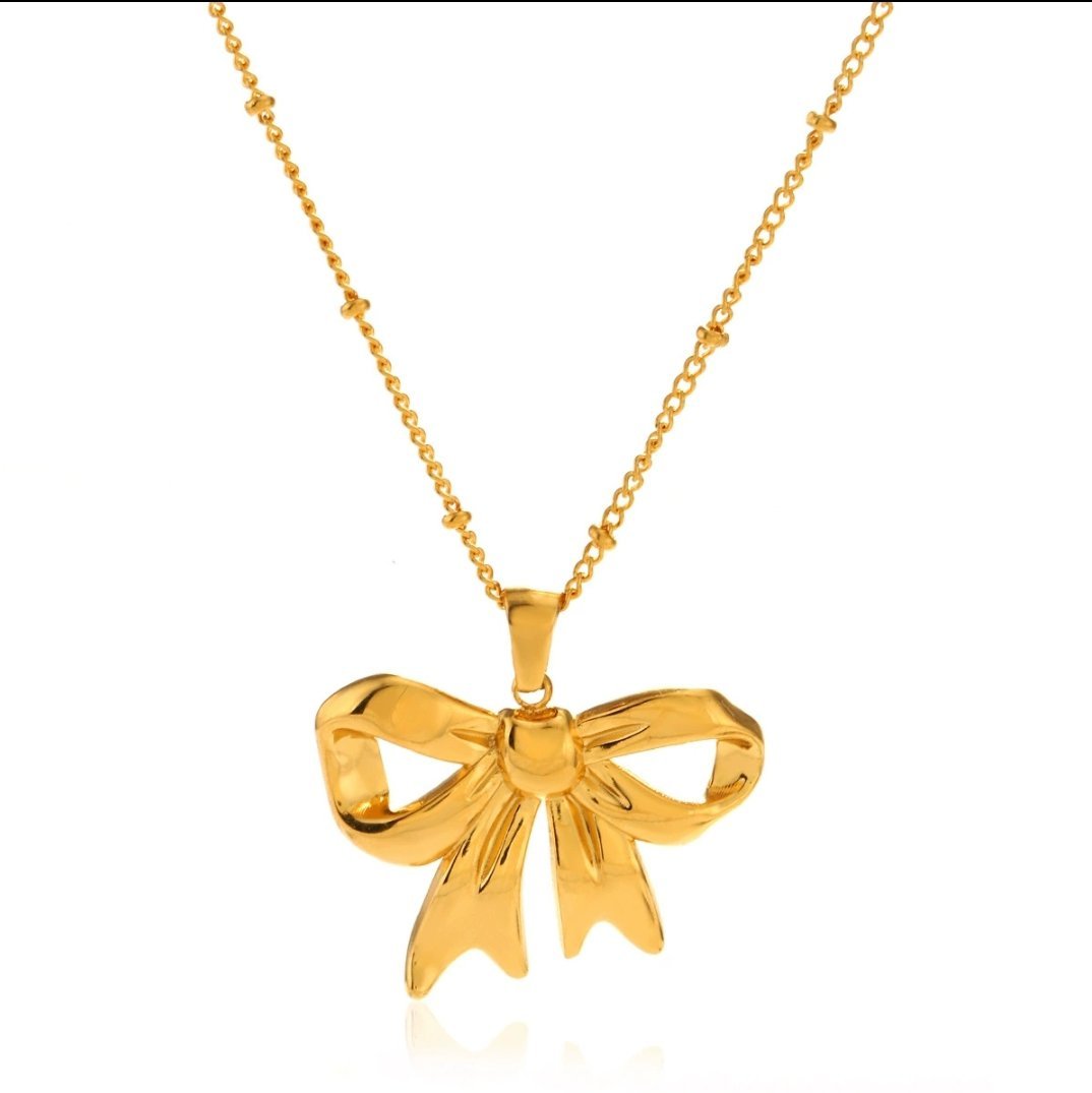 Chunky Bow Necklace - Glitze Accessories