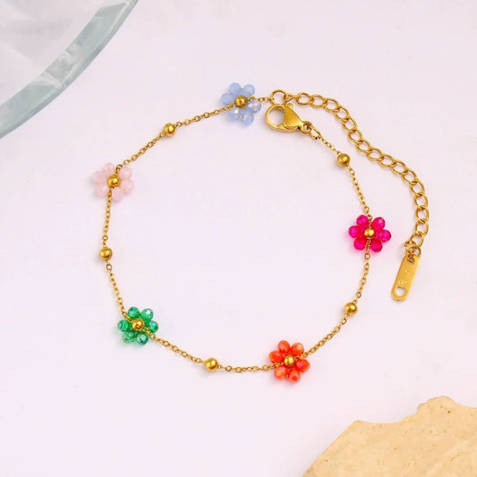 Gul Bahaar Bracelet close-up — waterproof hypoallergenic gold bracelet | Glitze Accessories