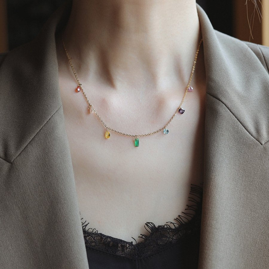 Rainbow Luxe Necklace - Glitze Accessories