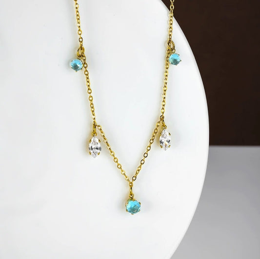 Glitze Accessories Ayla gold necklace — tarnish-free, waterproof, hypoallergenic jewellery Pakistan