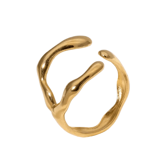 Cosmic Ring — 18K gold plated stainless steel ring by Glitze Accessories Pakistan