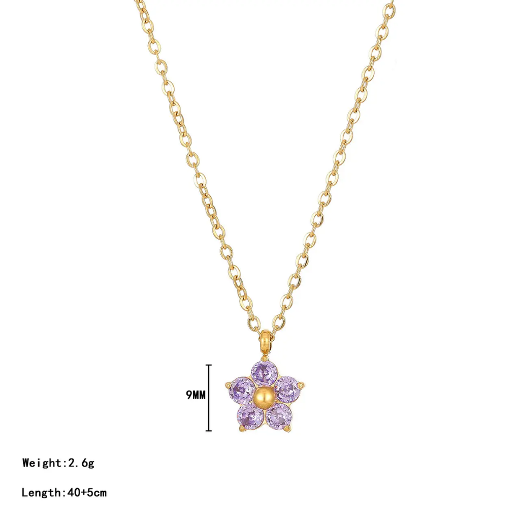 Fioren Necklace - Purple