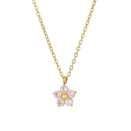 Fioren Necklace - Pink - Glitze Accessories