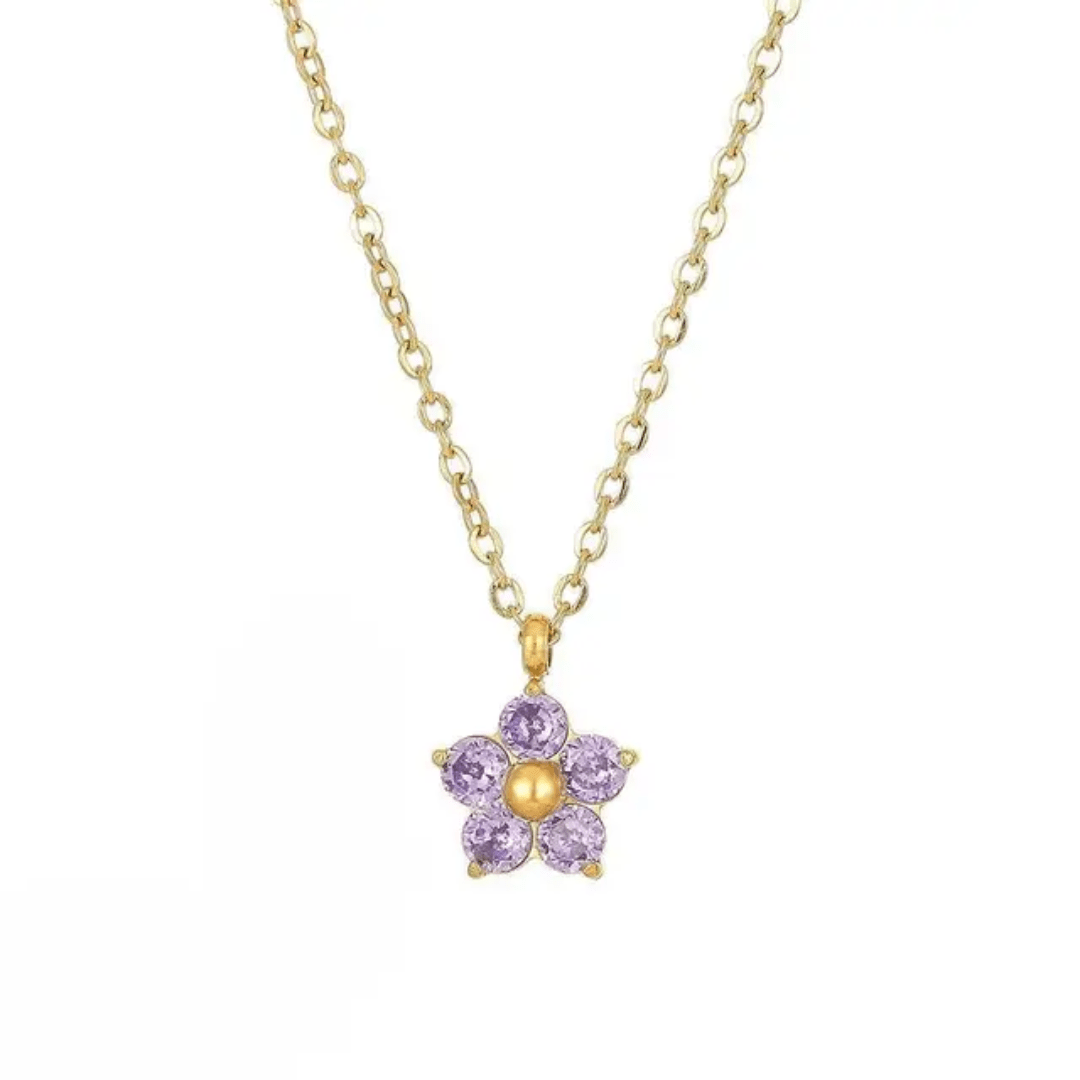 Fioren Necklace - Purple - Glitze Accessories