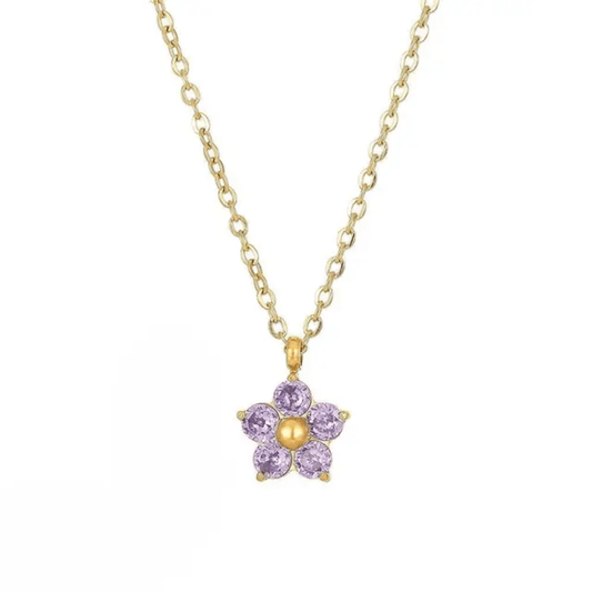 Fioren Necklace - Purple - Glitze Accessories