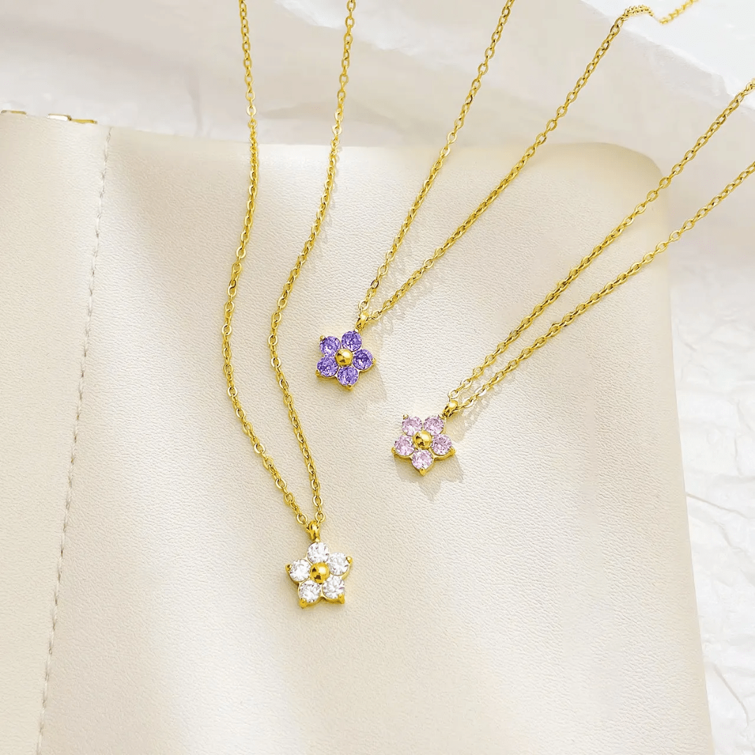 Fioren Necklace - Purple - Glitze Accessories