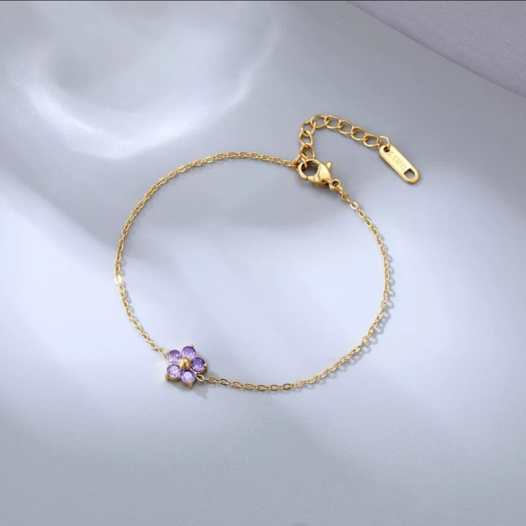 Fioren Bracelet - Purple - Glitze Accessories