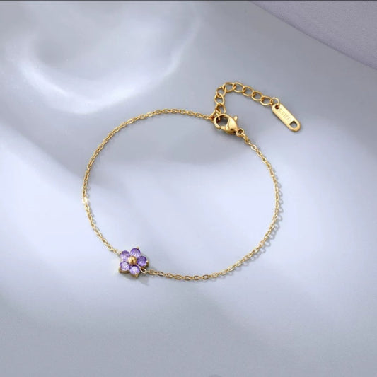 Fioren Bracelet - Purple - Glitze Accessories