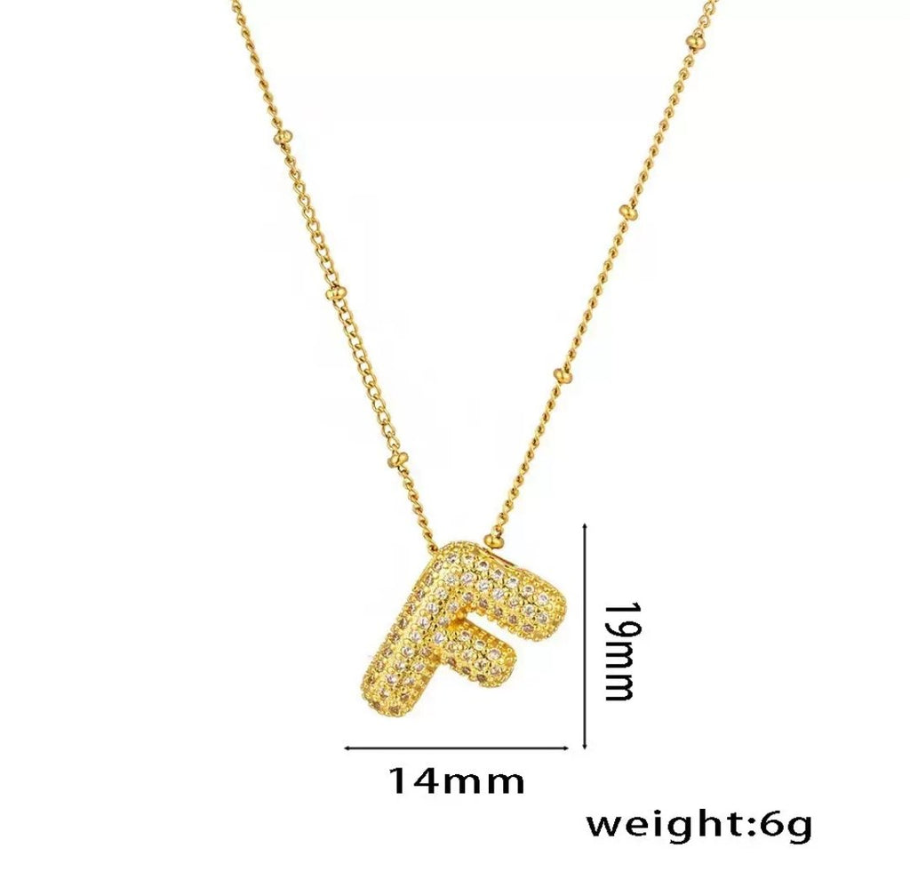 Initial Necklace - F