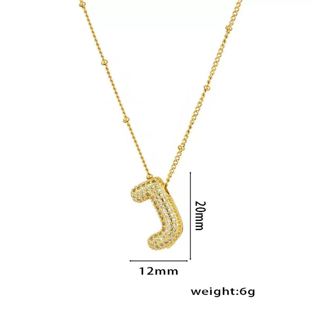 Initial Necklace - J