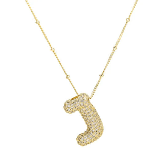 Initial Necklace - J - Glitze Accessories