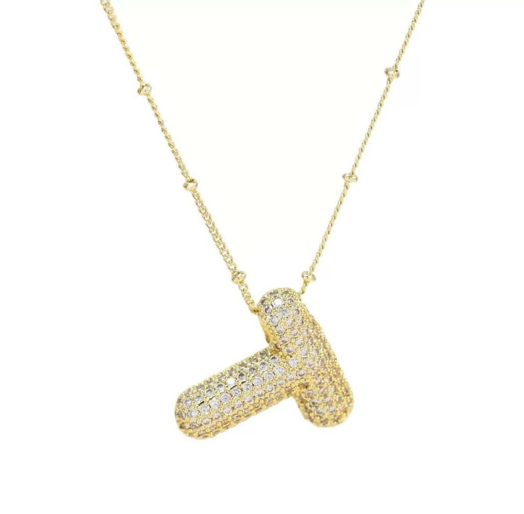 Initial Necklace - T