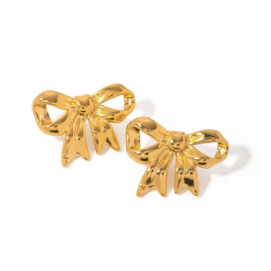 Chunky Bow Earrings - Glitze Accessories