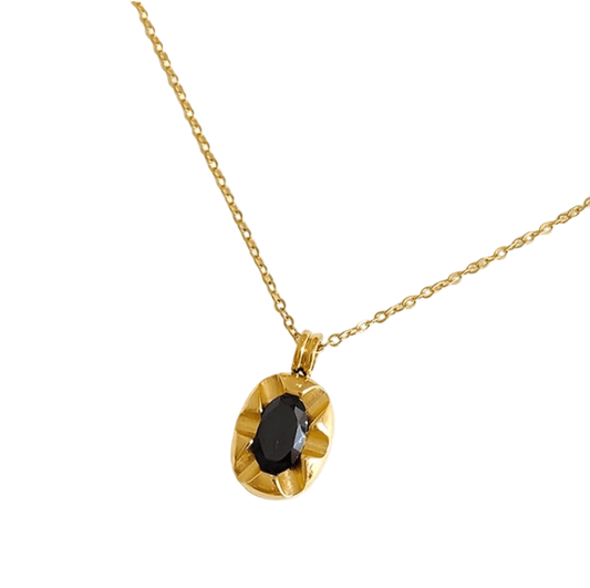 Alara Necklace in 18K gold plated stainless steel by Glitze Accessories — luxury necklace for everyday wear