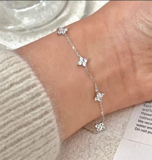 Zyrah Bracelet Silver styled — lightweight contemporary silver bracelet | Glitze Accessories