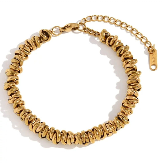Sahara Bracelet close-up — waterproof hypoallergenic gold bracelet | Glitze Accessories