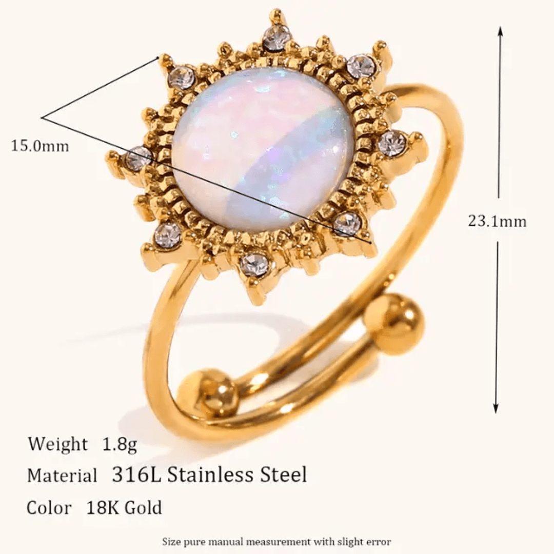 Glitze Accessories Solaria jewelry piece featuring intricate design and sparkling details on a neutral background.