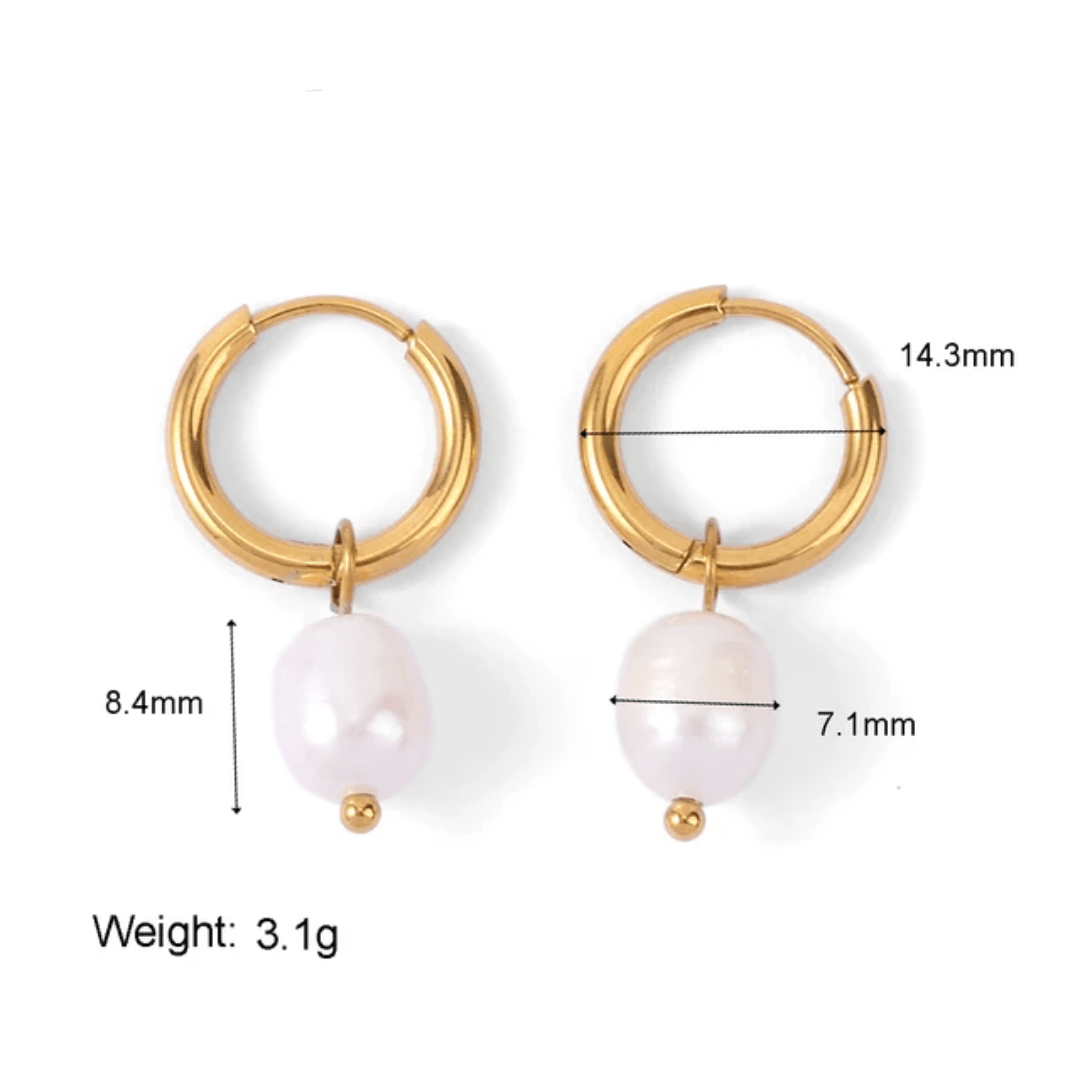 Maris Earrings detail — ocean-inspired elegant gold earrings Pakistan | Glitze Accessories