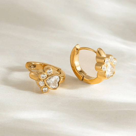 Cresta Earrings close-up — waterproof hypoallergenic gold earrings | Glitze Accessories