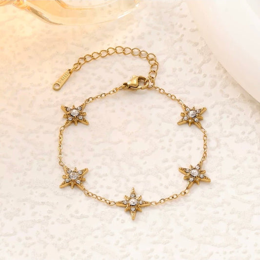Sienna Bracelet close-up — waterproof hypoallergenic gold bracelet | Glitze Accessories