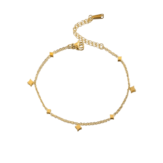 Lumière Anklet — 18K gold plated stainless steel anklet by Glitze Accessories Pakistan