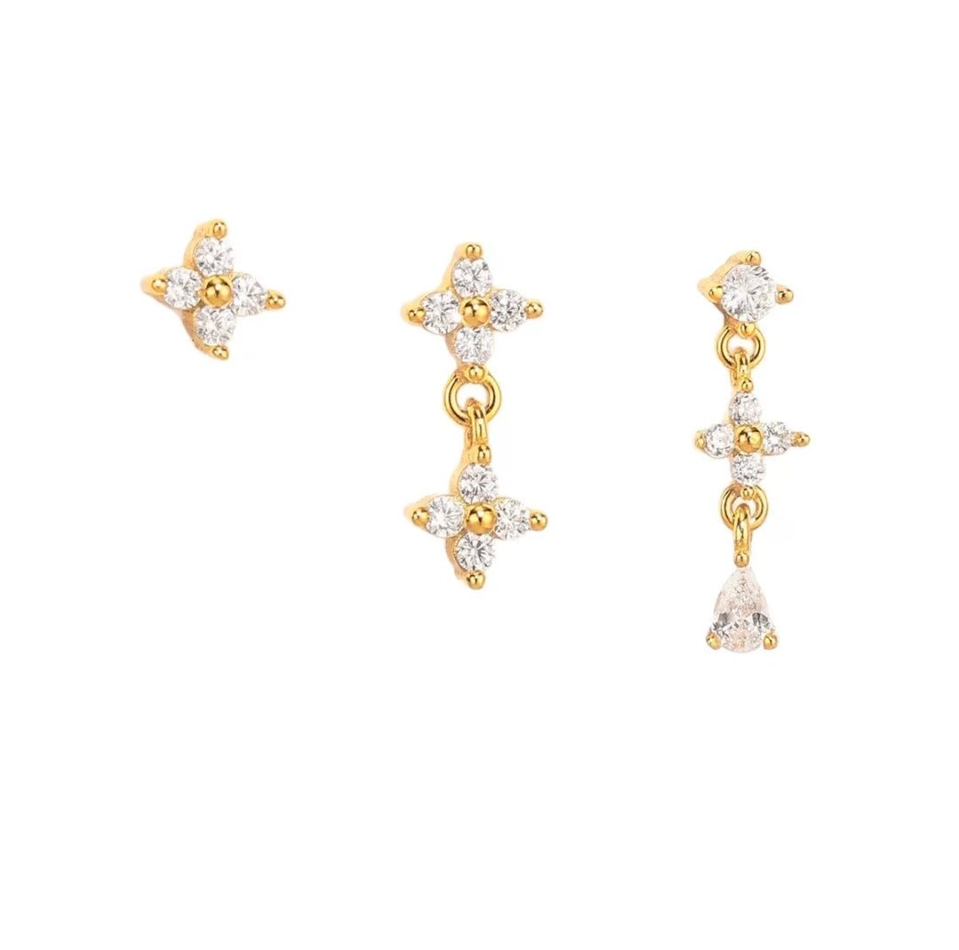 Glitze Accessories floret jewelry piece with intricate floral design, showcasing detailed craftsmanship and shiny metallic finish.