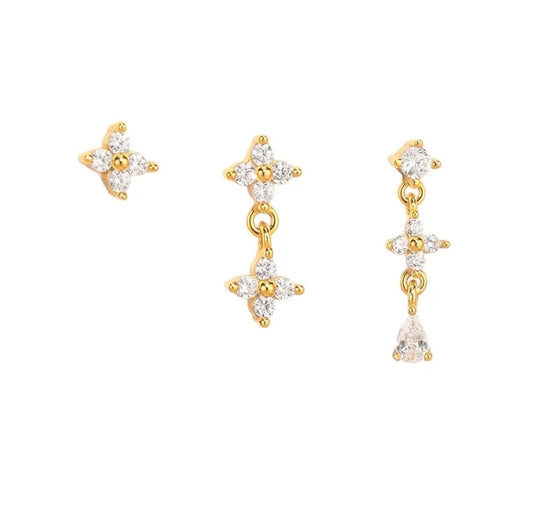 Glitze Accessories floret jewelry piece with intricate floral design, showcasing detailed craftsmanship and shiny metallic finish.