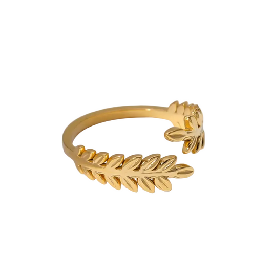 Elowen Ring — 18K gold plated stainless steel ring by Glitze Accessories Pakistan