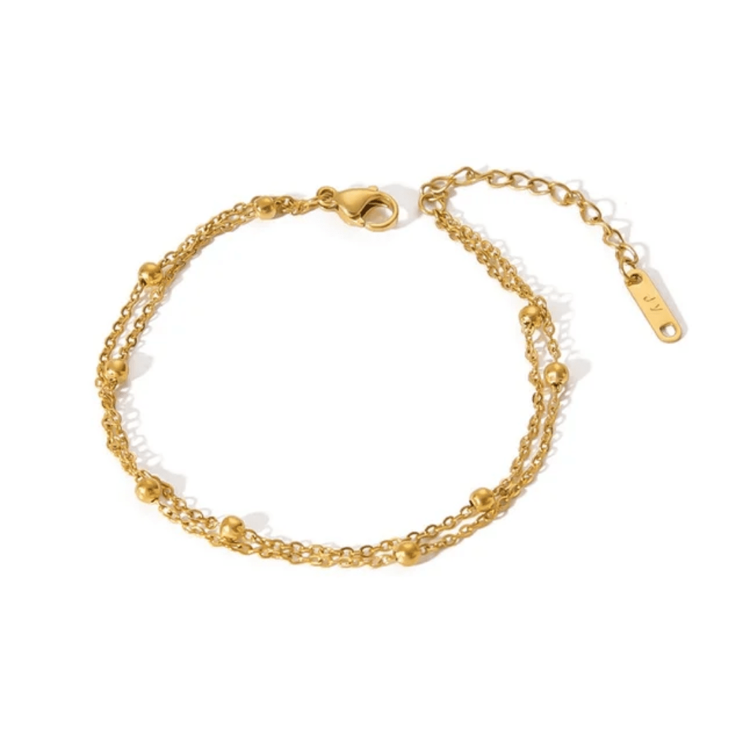 Simple silver Vera anklet by Glitze Accessories featuring a delicate chain and minimalist design for ankle jewelry.