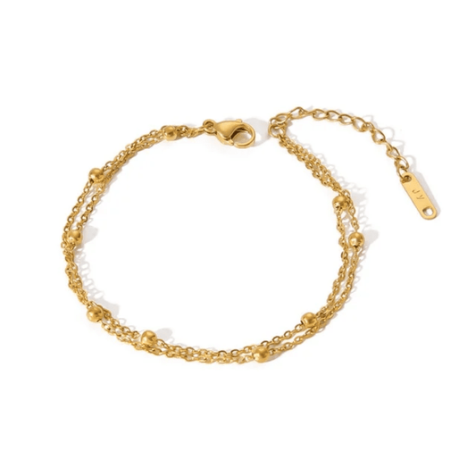 Simple silver Vera anklet by Glitze Accessories featuring a delicate chain and minimalist design for ankle jewelry.