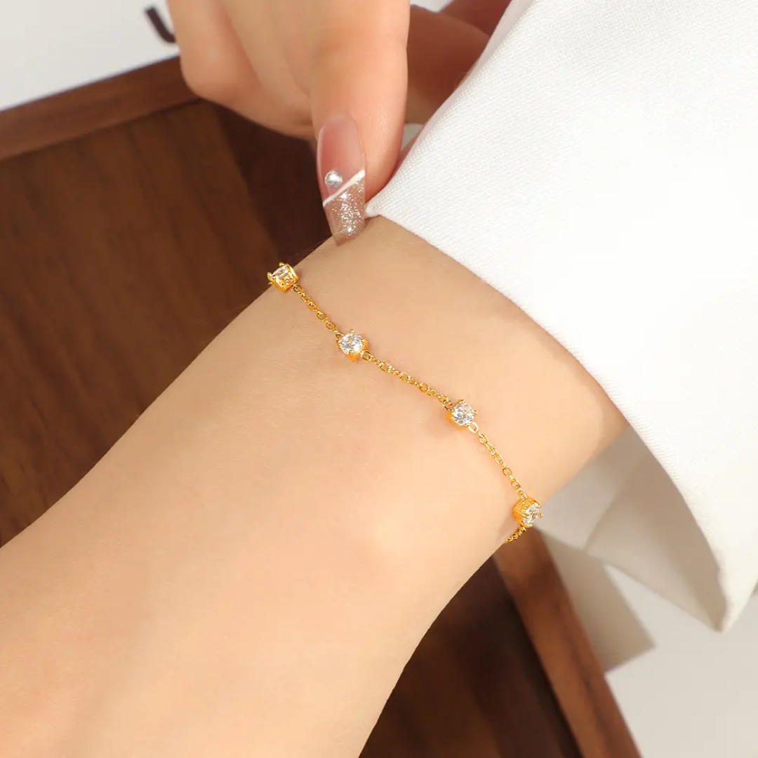 Lucent Bracelet styled – delicate gold chain bracelet by Glitze Accessories Pakistan